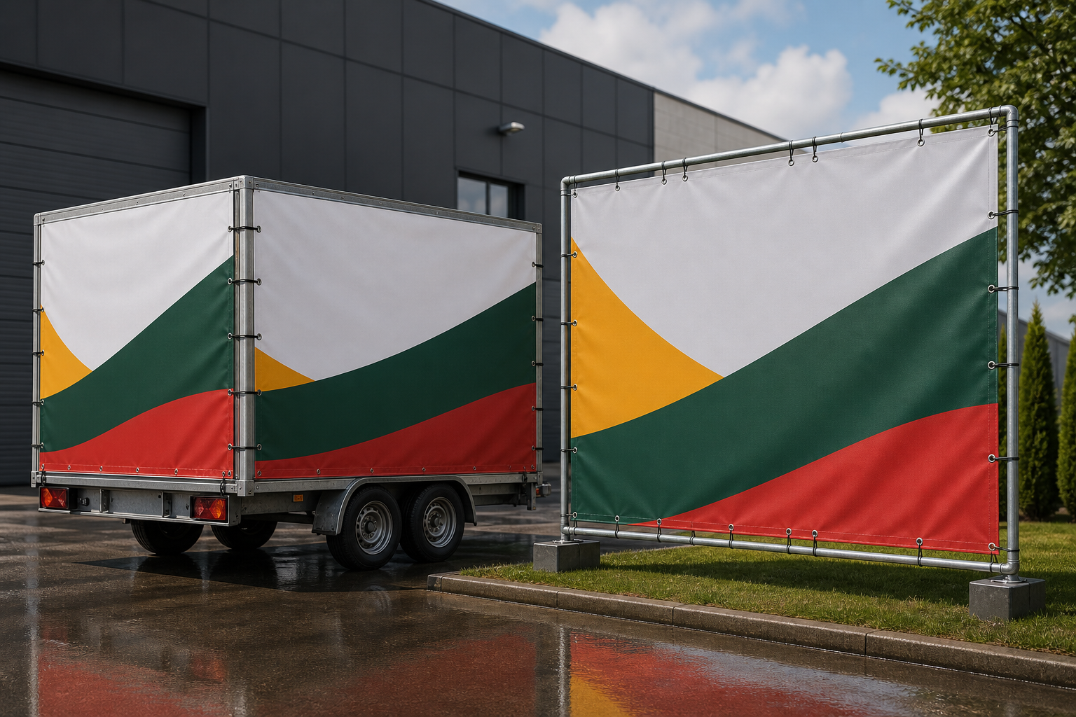 Outdoor tarpaulin and reinforced advertising solutions