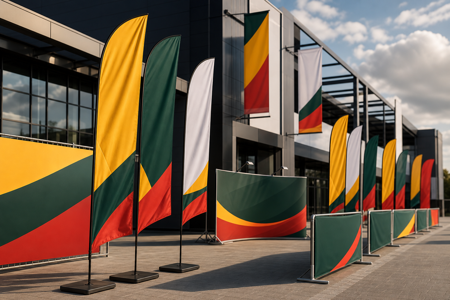 Advertising flags and event textile banners