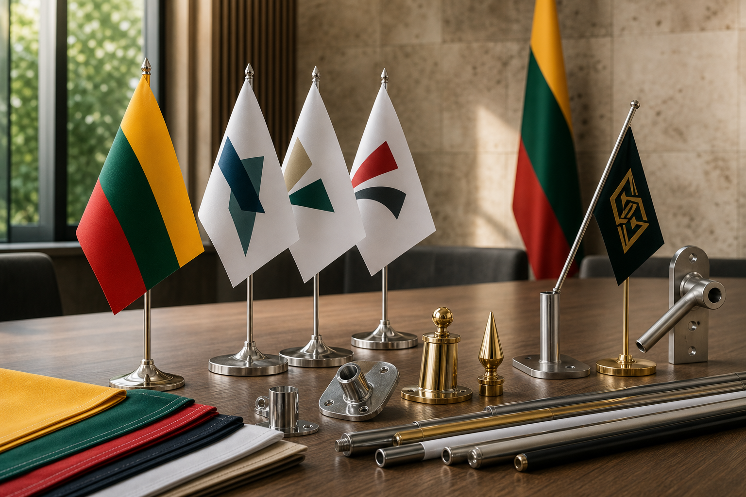 Table flags and mounting accessories